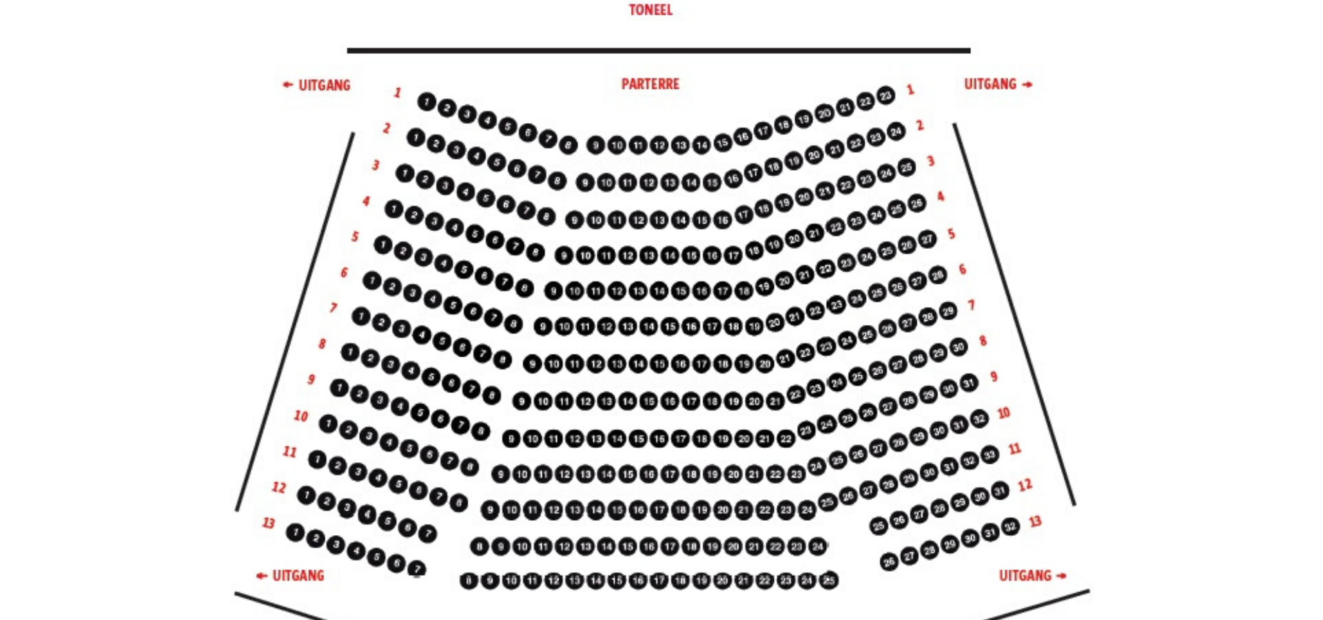 Zaalplattegrond